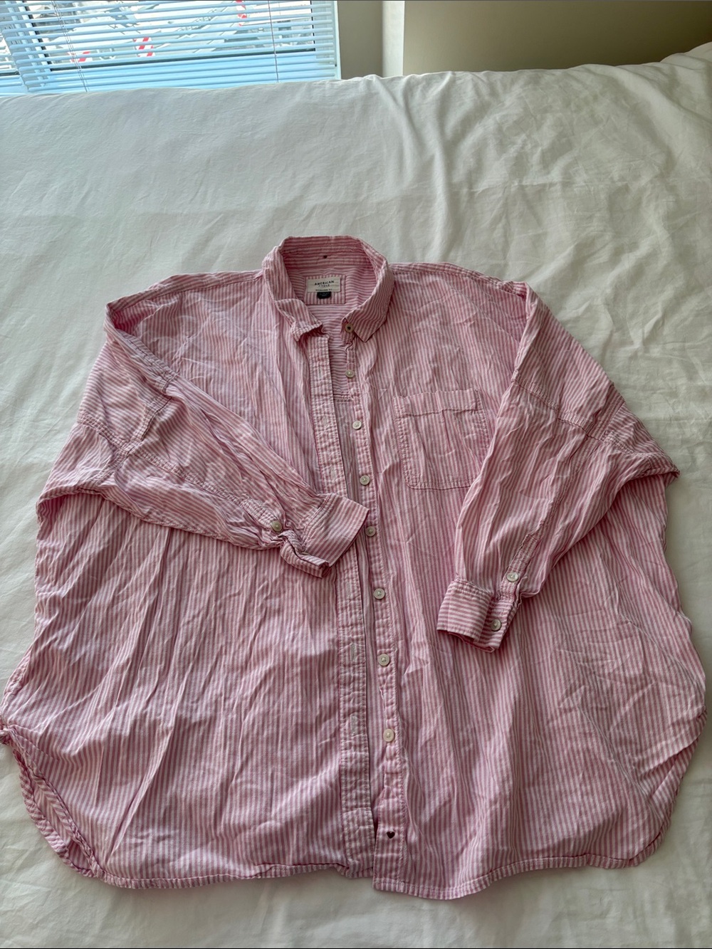 American Eagle Striped Button-Down Shirt - Picture 2 of 4